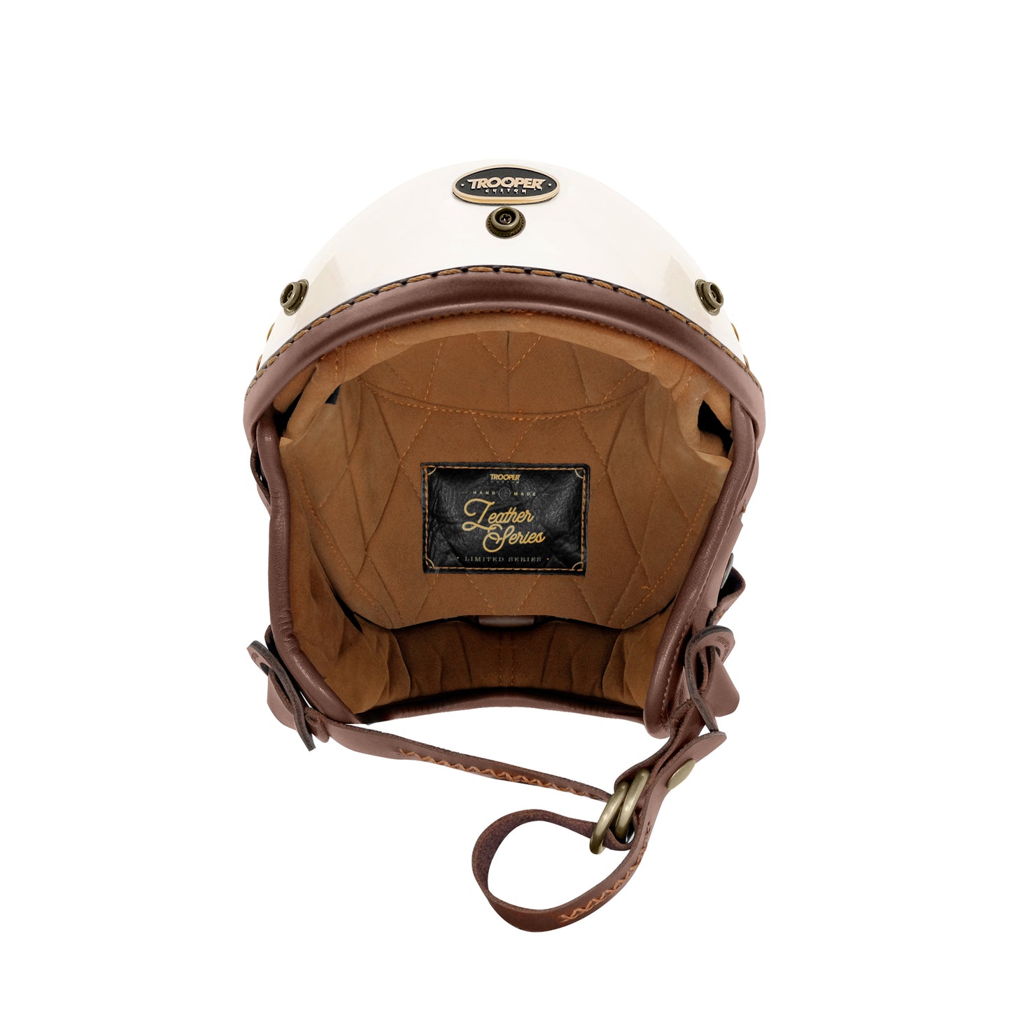 Brawler Leather Series - Halfface Helmet - Troopercustom