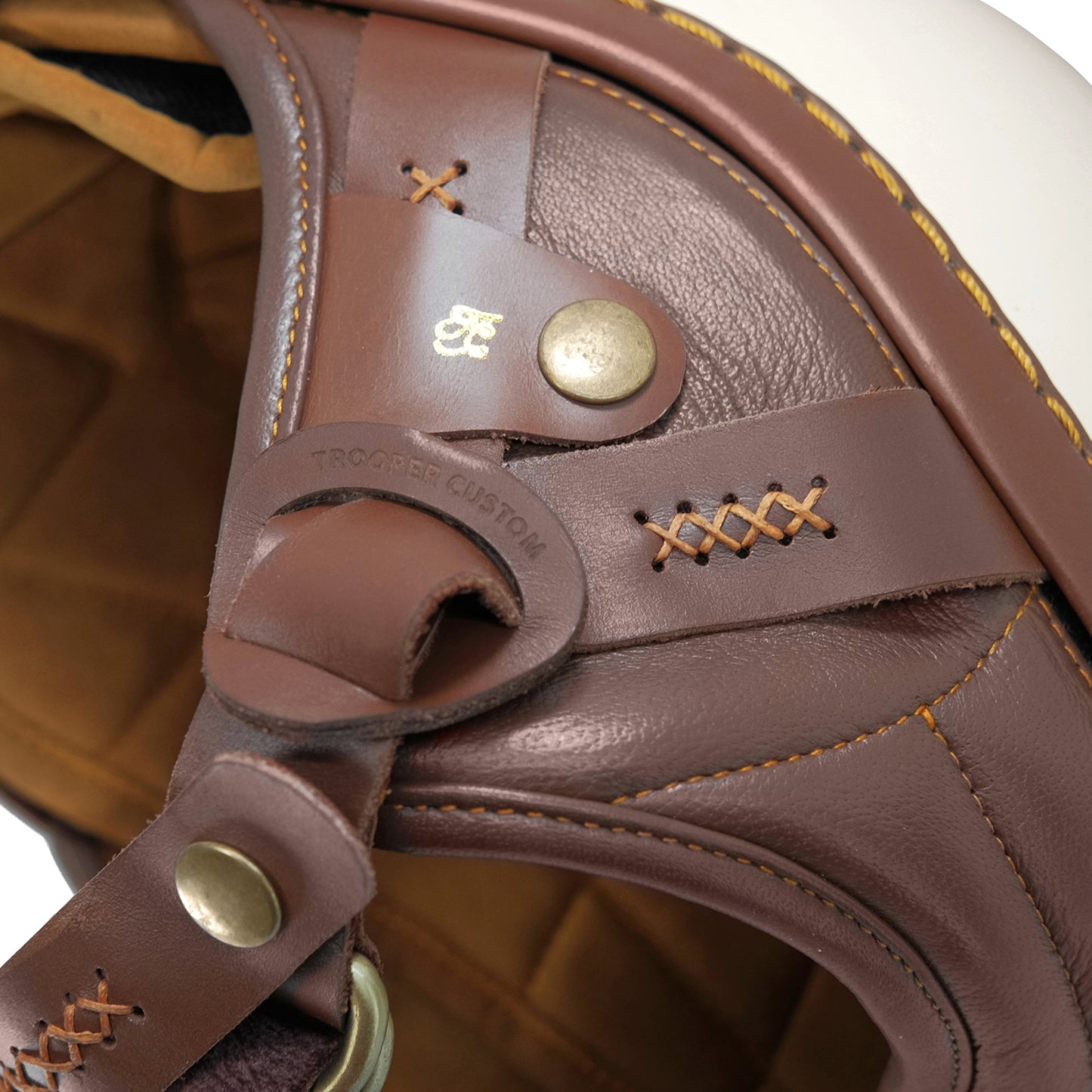 Brawler Leather Series - Halfface Helmet - Troopercustom