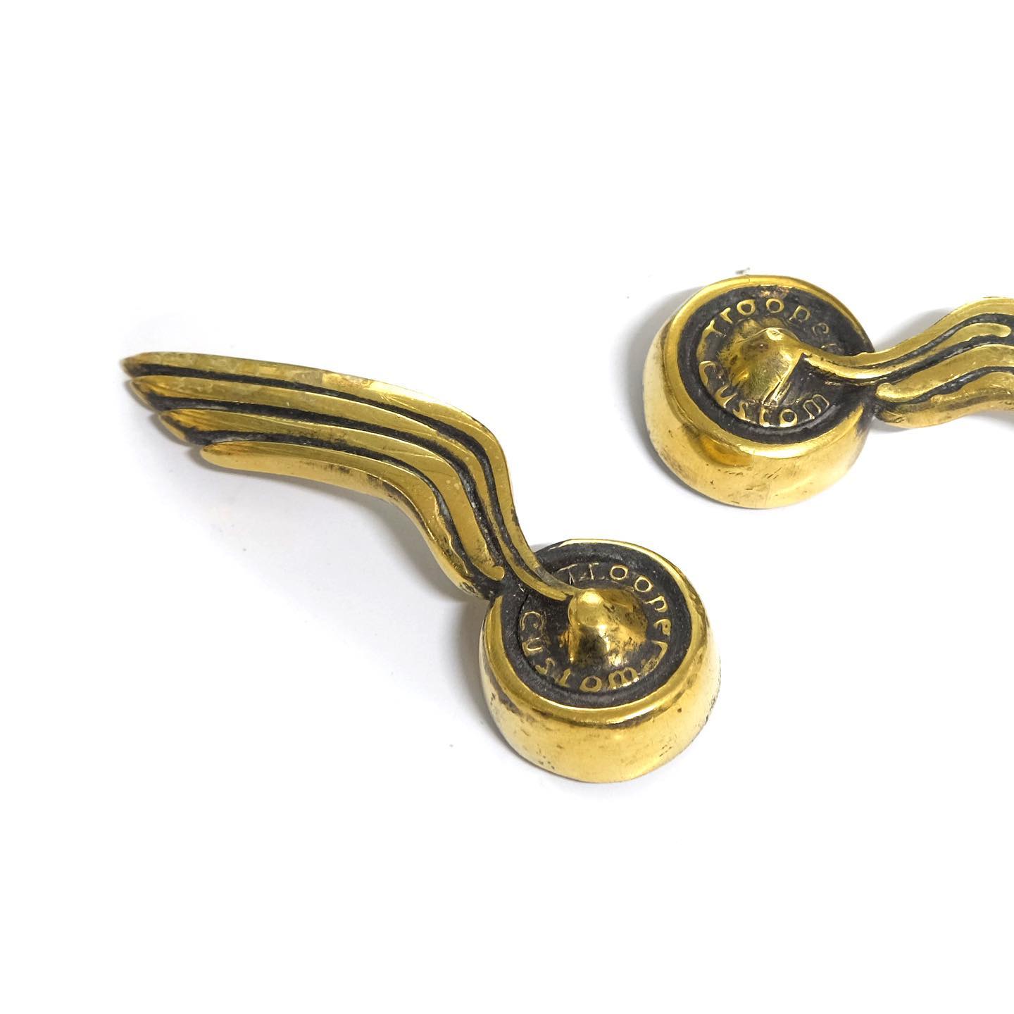 Wing Buttons Brass Polished