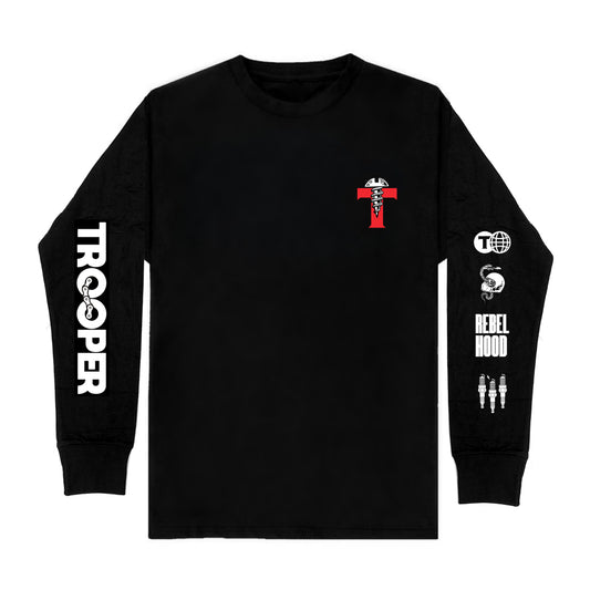 T-Shirt Long Sleeve Trooper Custom "Rebelhood-01”