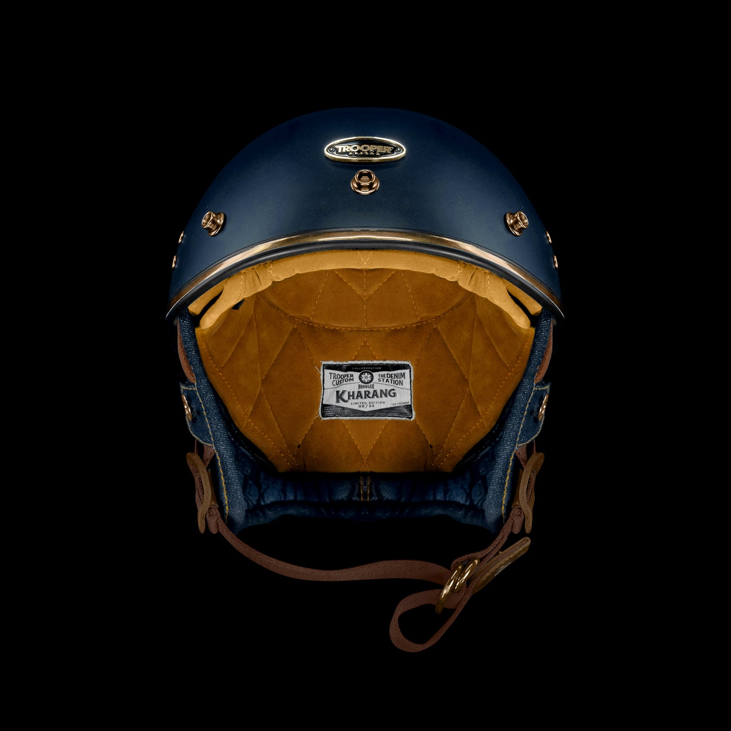 "Brawler Kharang" half face helmet - Trooper Custom X The Denim Station