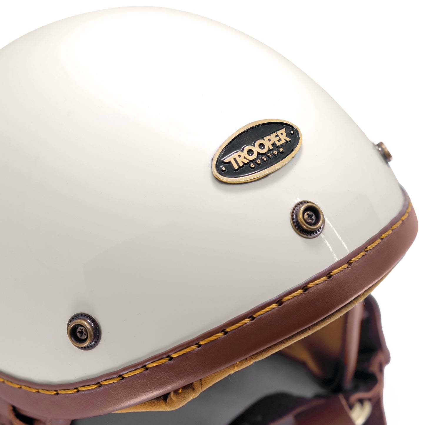 Brawler Leather Series - Halfface Helmet - Troopercustom