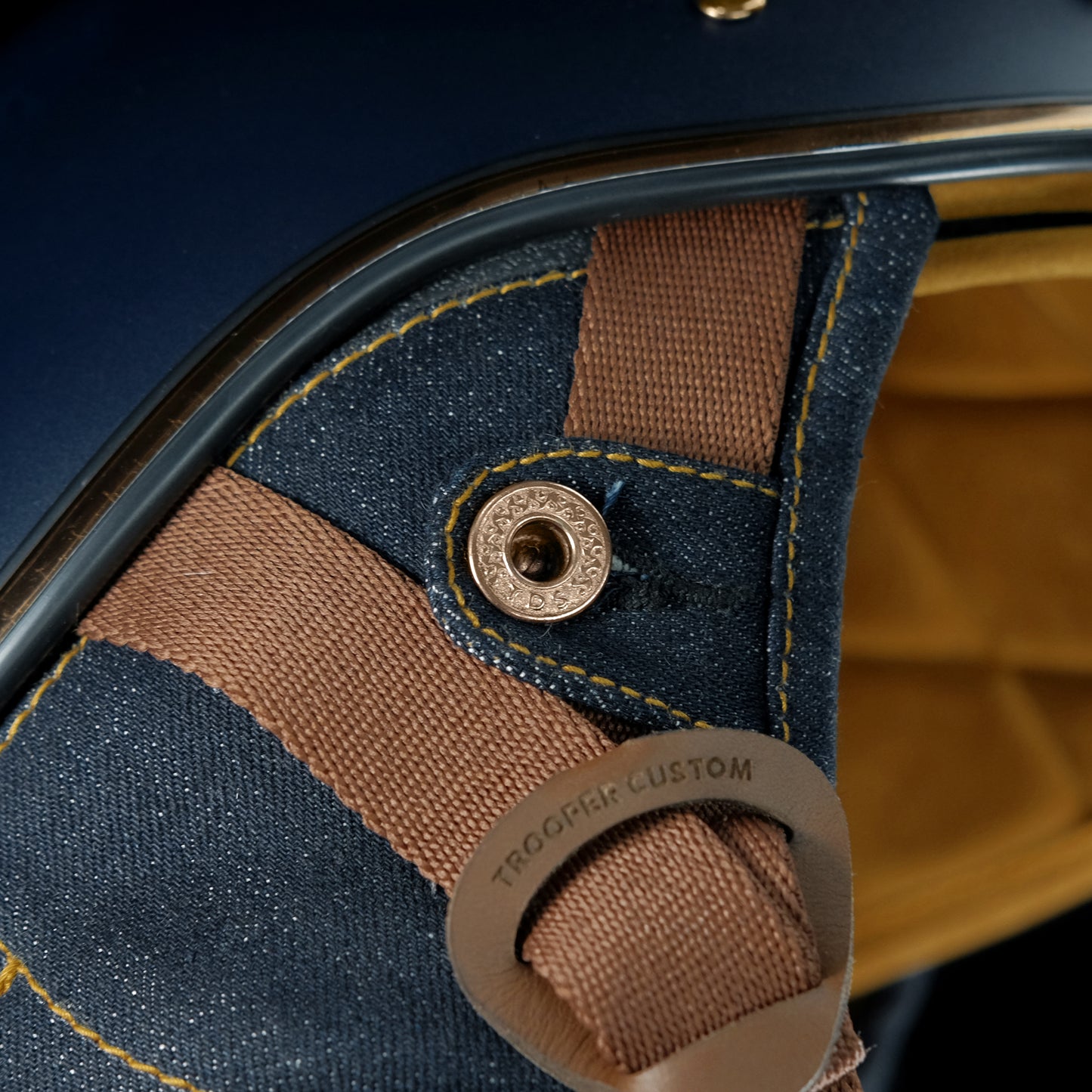 "Brawler Kharang" half face helmet - Trooper Custom X The Denim Station