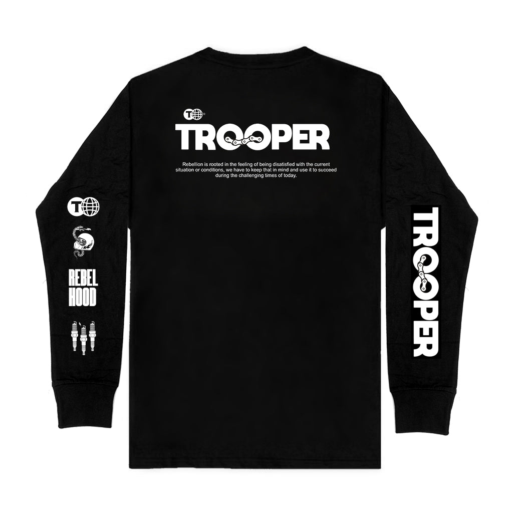 T-Shirt Long Sleeve Trooper Custom "Rebelhood-01”